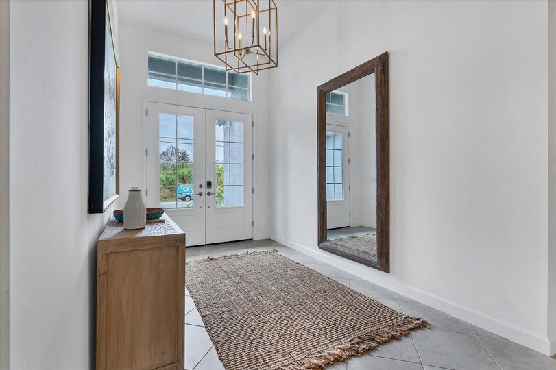 Entry is full of natural light
