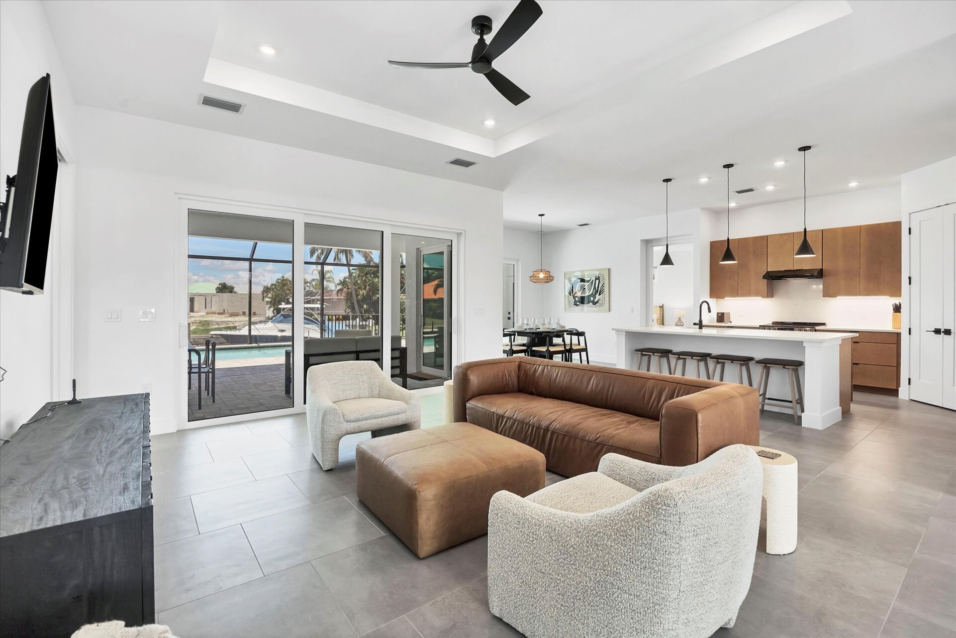 Bright, open living space