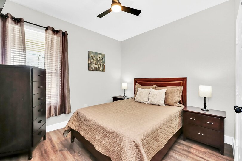 Queen bedroom complete with your own tv