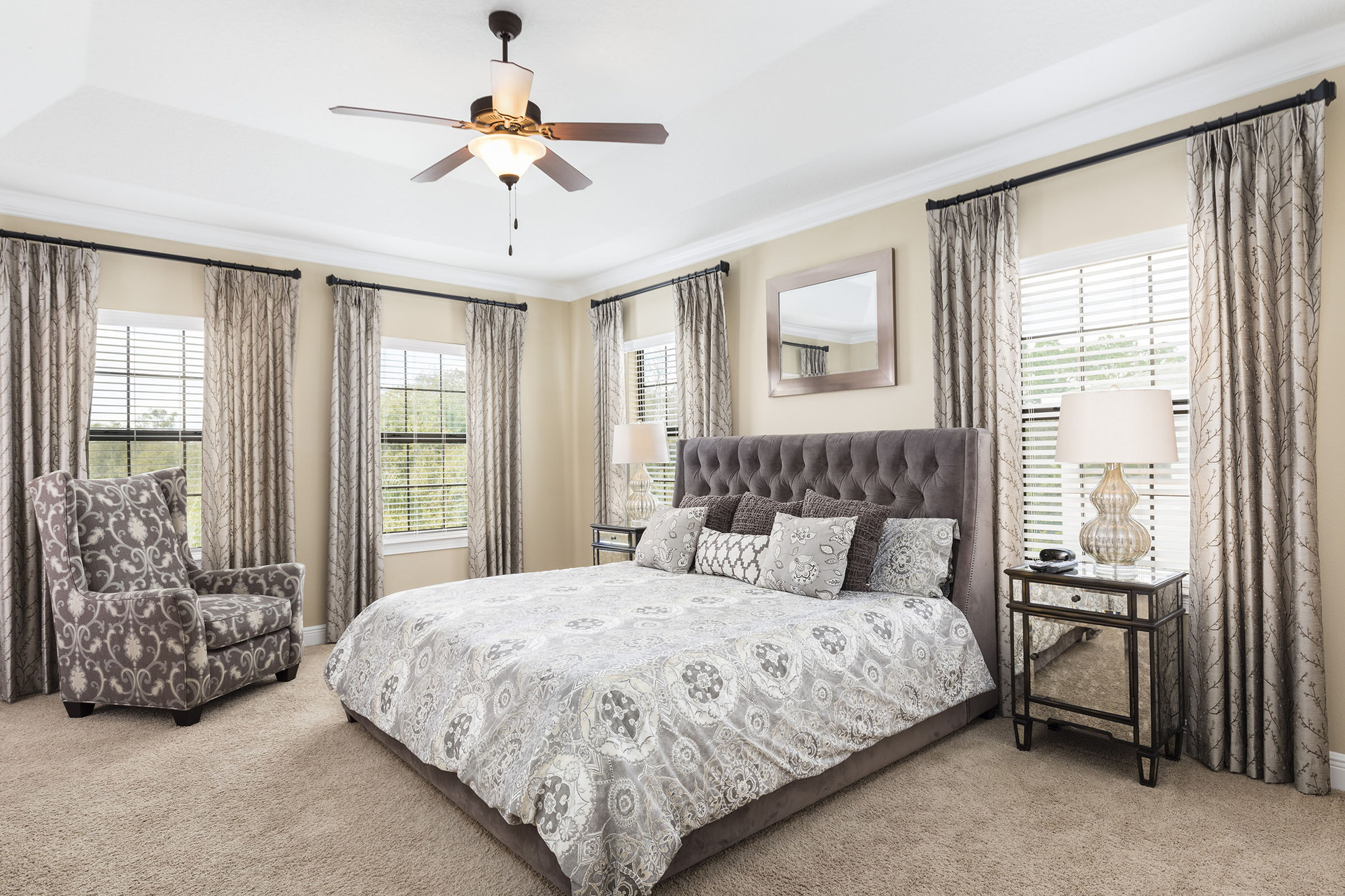 The master suite on the second floor features a King bed and en-suite bathroom