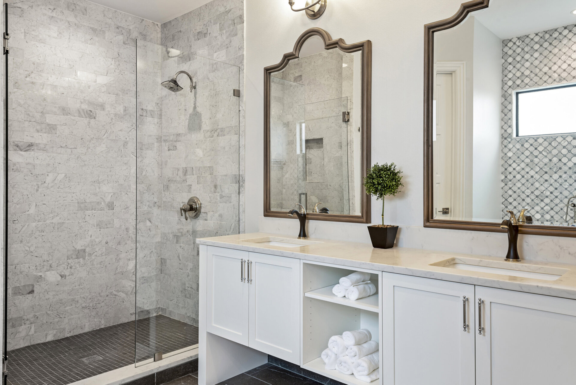 Gorgeous bathroom with a walk-in shower