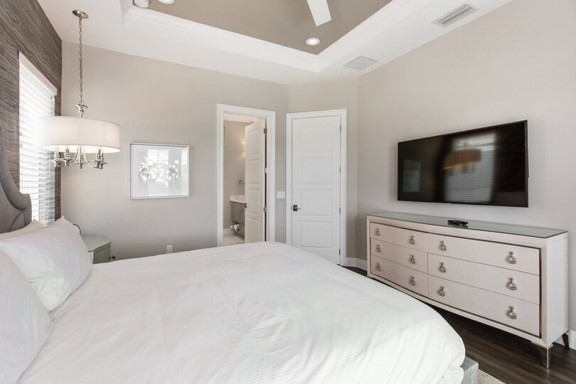 Lounge in bed and watch your favorite movie