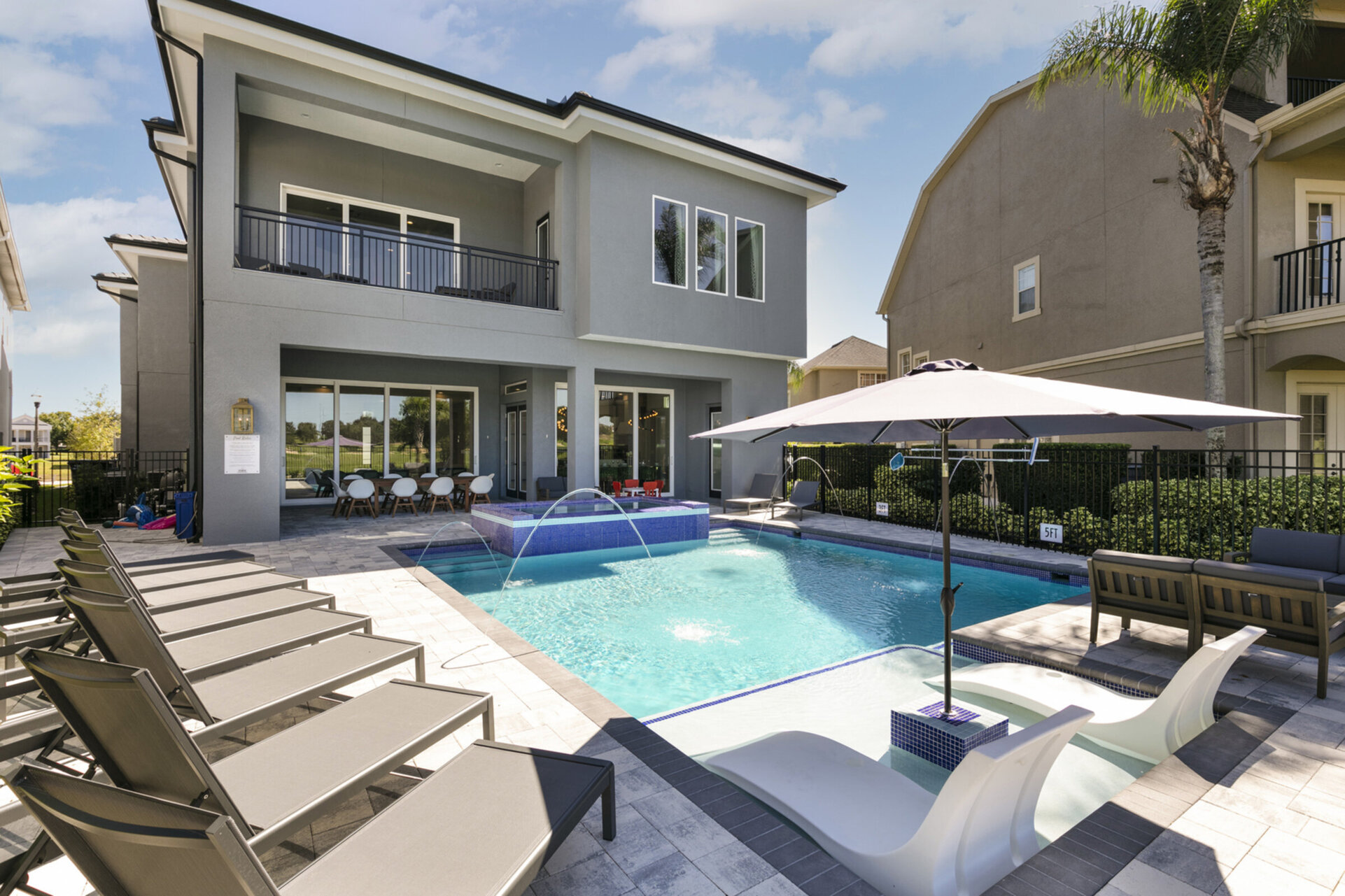 Kids can splash about in the pool and play their favorite pool games