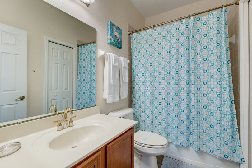 The hallway bathroom