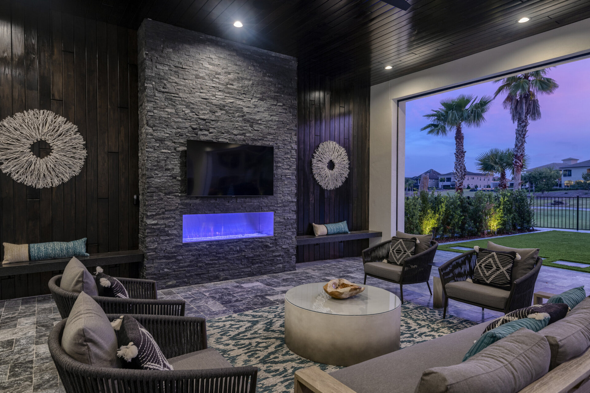 Sit on the patio and relax after a day of touring Orlando