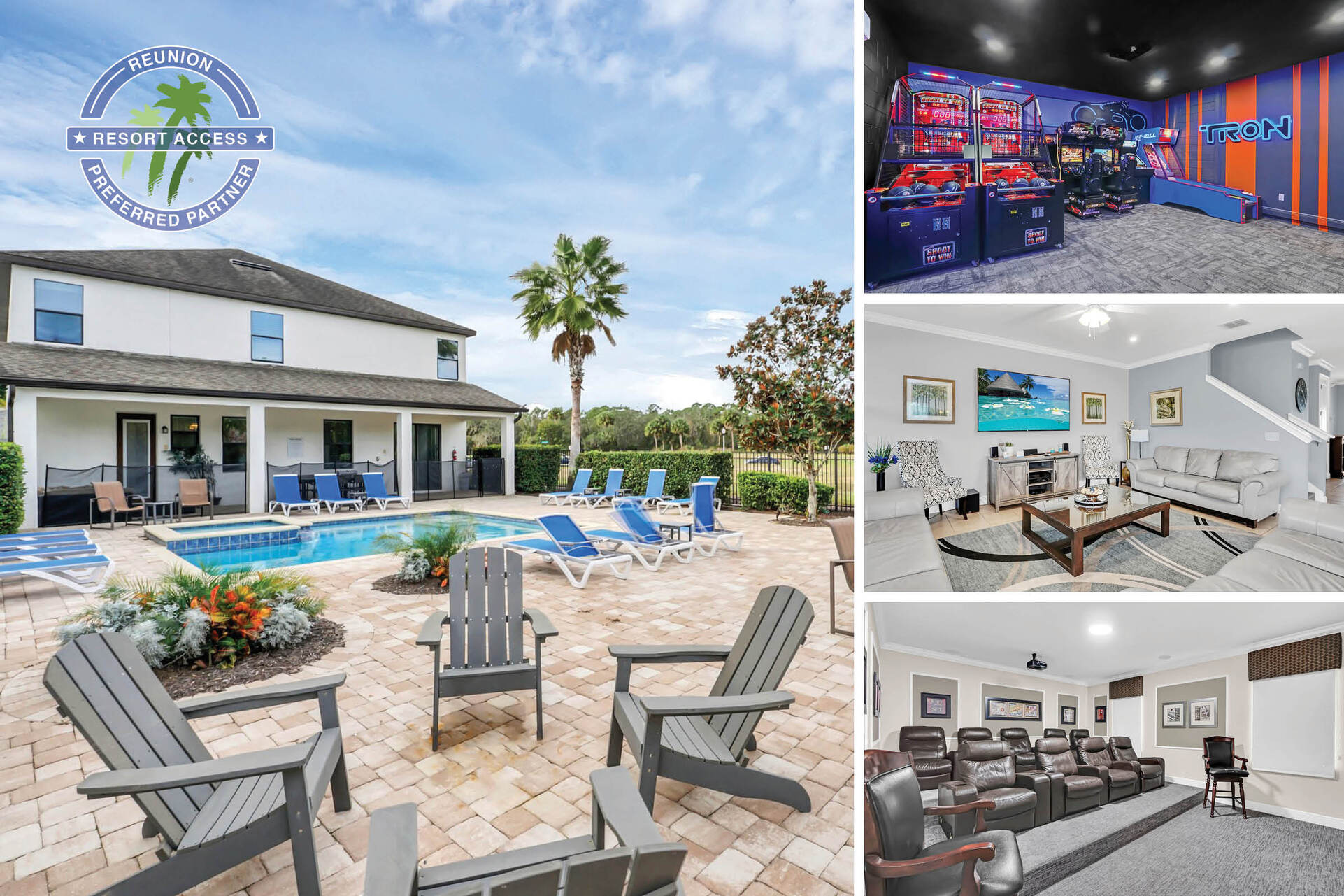 Welcome to the stunning Grand Traverse Paradise, a lavish 8-bedroom pool home boasting the most private yard in Reunion. | PHOTOS TAKEN: DECEMBER 2023