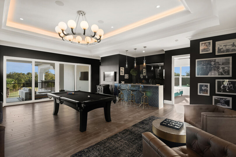 Head upstairs to the loft area with comfortable seating