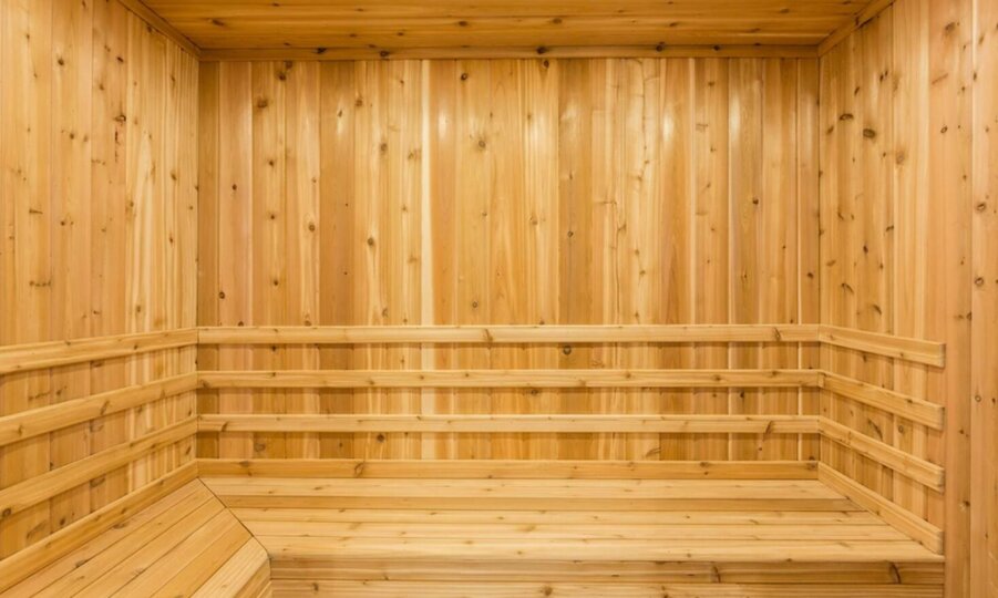Sit and enjoy your own private sauna room