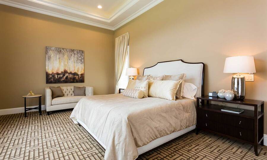 Rest easy after a long day in this plush King bed, offering the ultimate in comfort and relaxation