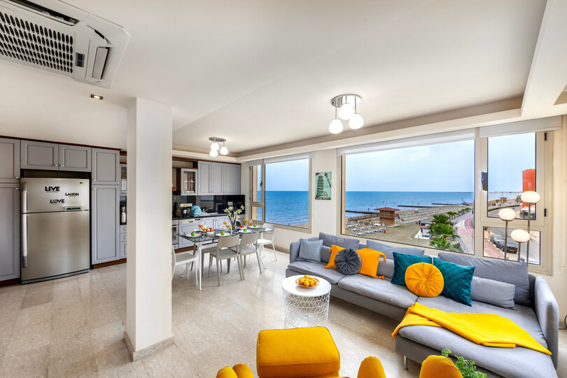 5 Star Eftyhia Beachfront Suite – Stylish Seafront Escape in Larnaca