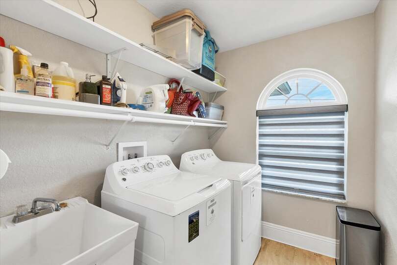 Laundry room with full-size washer & dryer