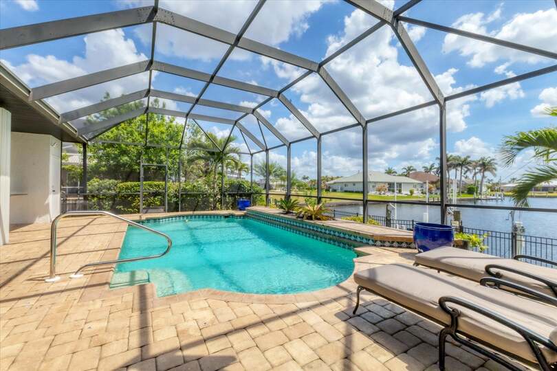 Soak up the beautiful Florida sunshine in your own private pool along the canal waters