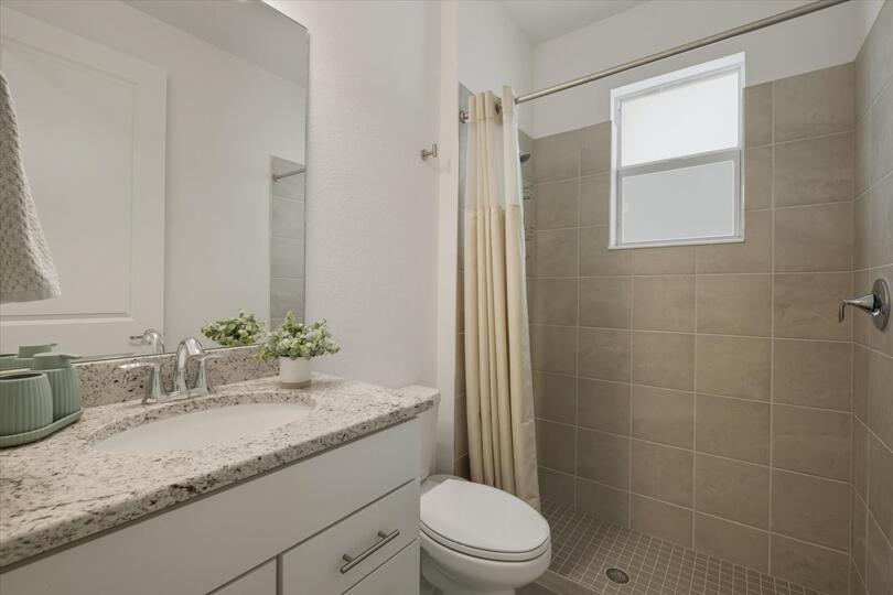 Guest bathroom with walk-in shower