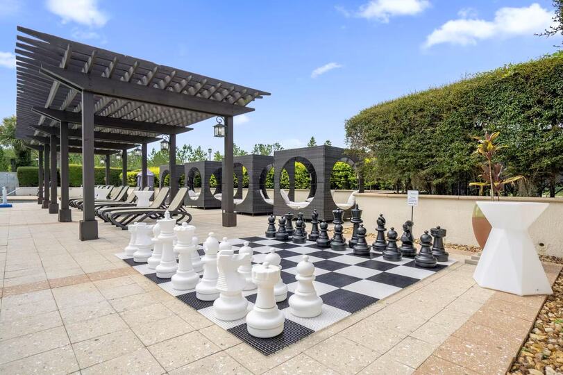 Pool/Patio Checkers Game/ Lounge Area
