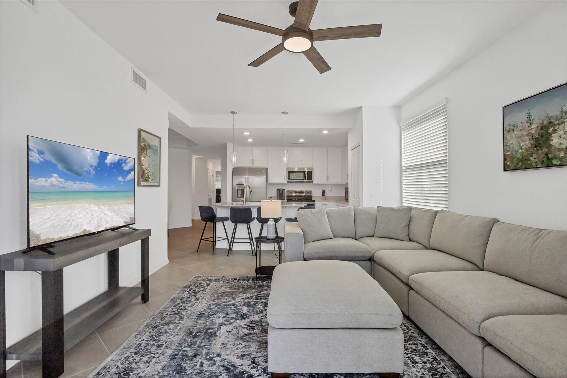 Bright, open living space
