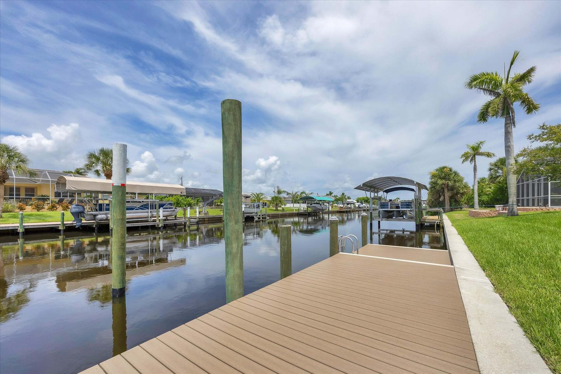 Don't forget your boat! Dock size: 34' x 8'. Dock has electricity and water (No boat lift)