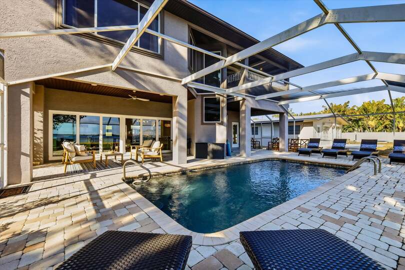 Sparkling pool. Pool size 11' x 22'