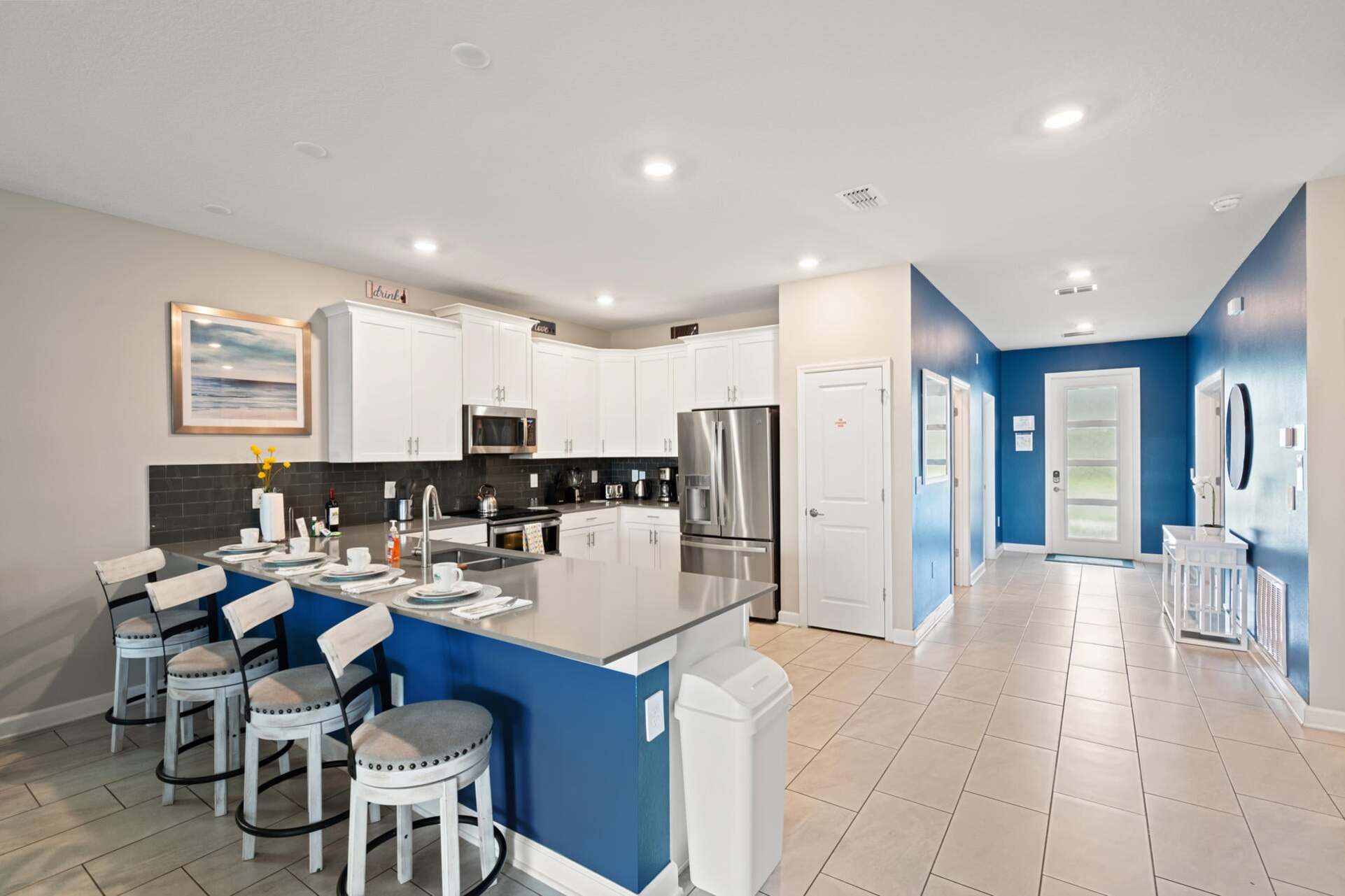 Kitchen Bar Seating / Entry Hall